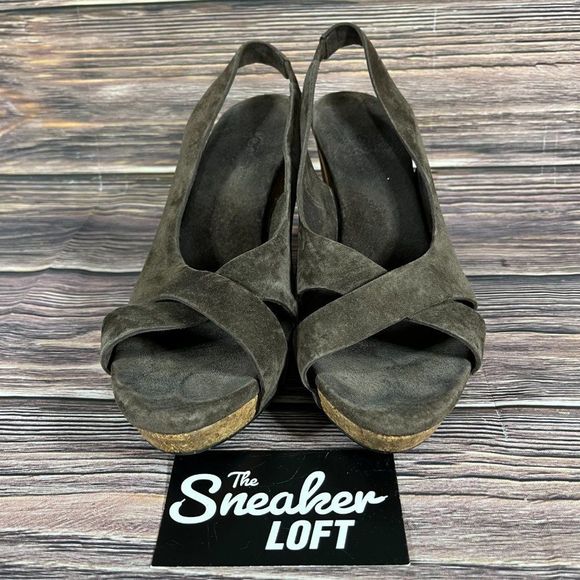 Ugg Hazel II Strappy Brown Suede Women's Wedges - Picture 2 of 8